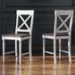 Emerald Home Furnishings Mountain Retreat Counter Stool in Dark Mocha and Antique White (Set of 2), , large