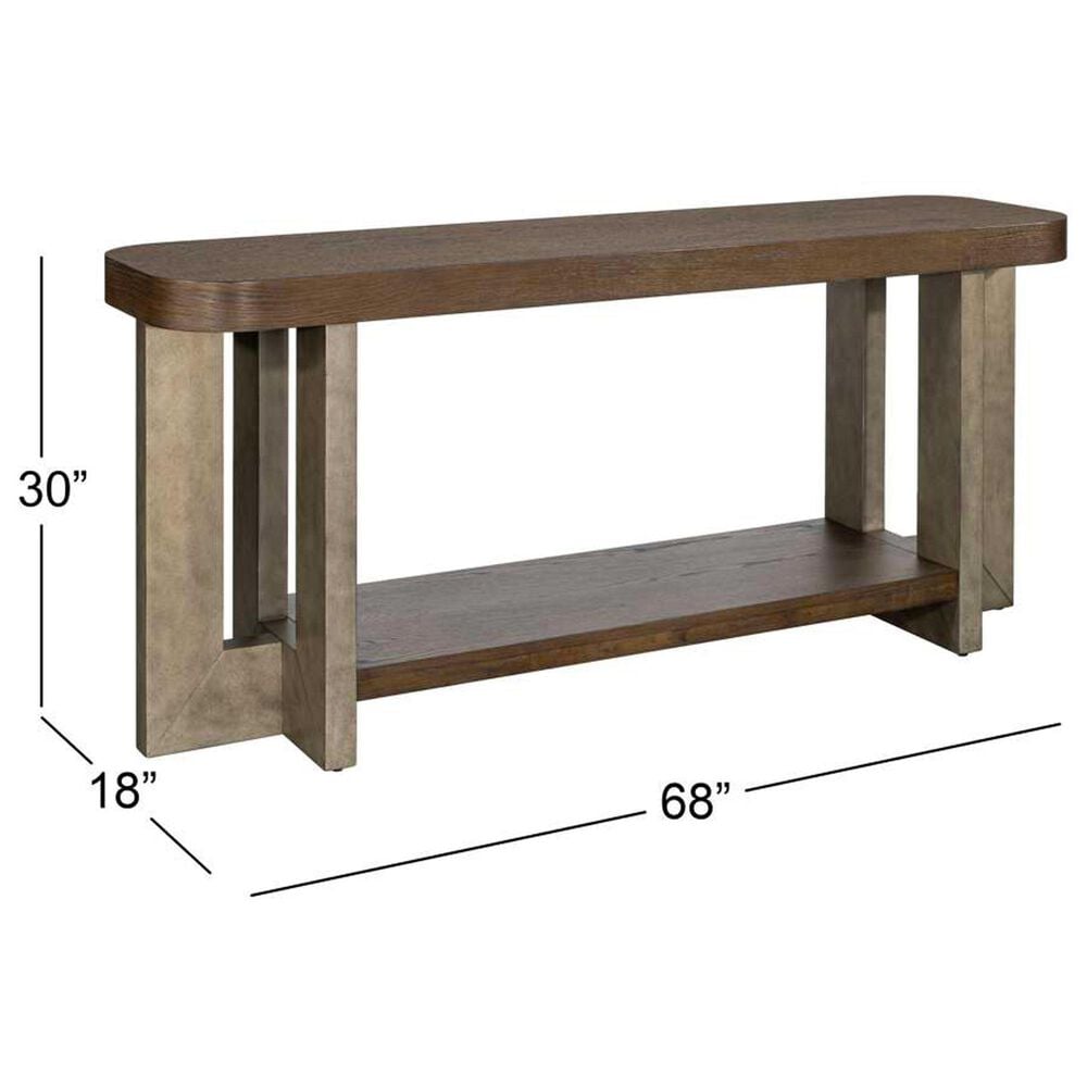 Bassett Mirror Company Nova Console Table in Charcoal Oak, , large