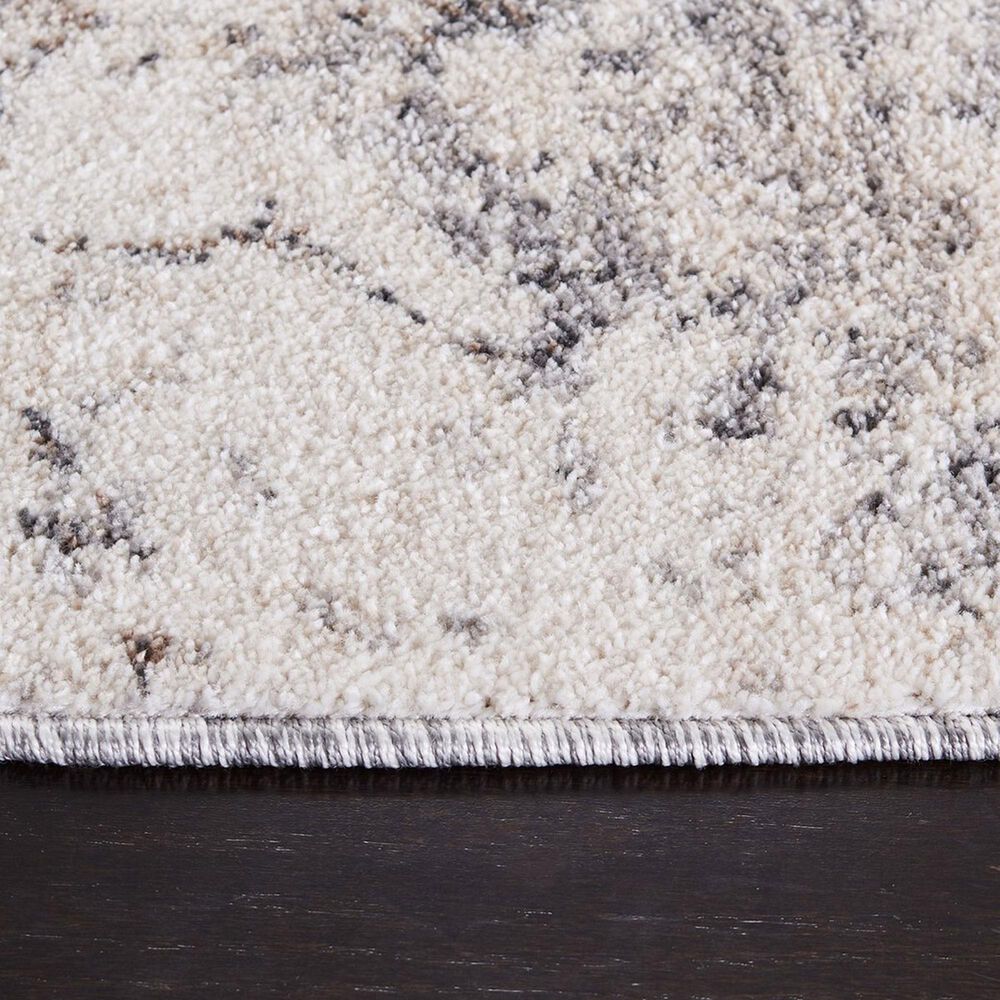 Safavieh Aston ASN708 3&#39; Round Ivory and Grey Area Rug, , large