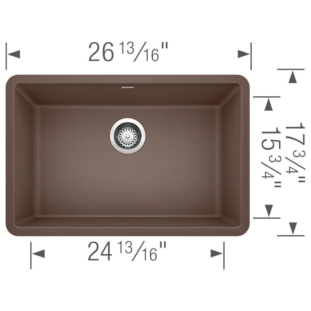 Blanco Precis 27&quot; Single Bowl Kitchen Sink in Cafe, , large