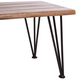 Hearth and Haven Zion Outdoor Modern Rectangular Coffee Table with Metal Hairpin Legs in Teak, , large