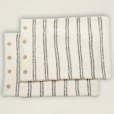 Barefoot Dreams CozyChic Full/Queen Duvet Cover with Sham Set in Pearl and Graphite, , large