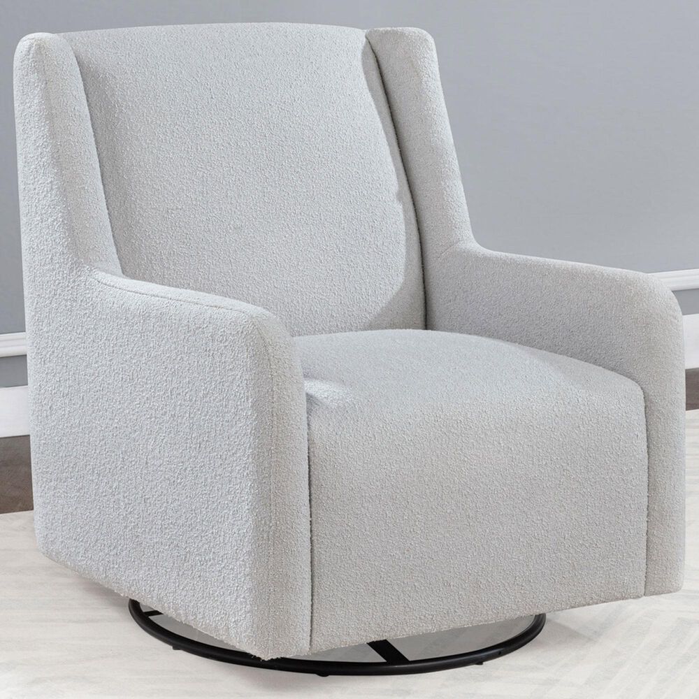 Coaster Serra Swivel Glider Chair in Dove Grey, , large