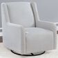 Coaster Serra Swivel Glider Chair in Dove Grey, , large