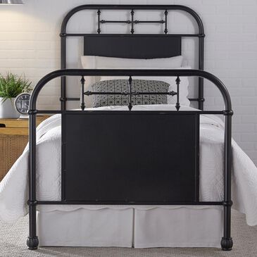 Belle Furnishings Vintage Twin Metal Bed in Black, , large