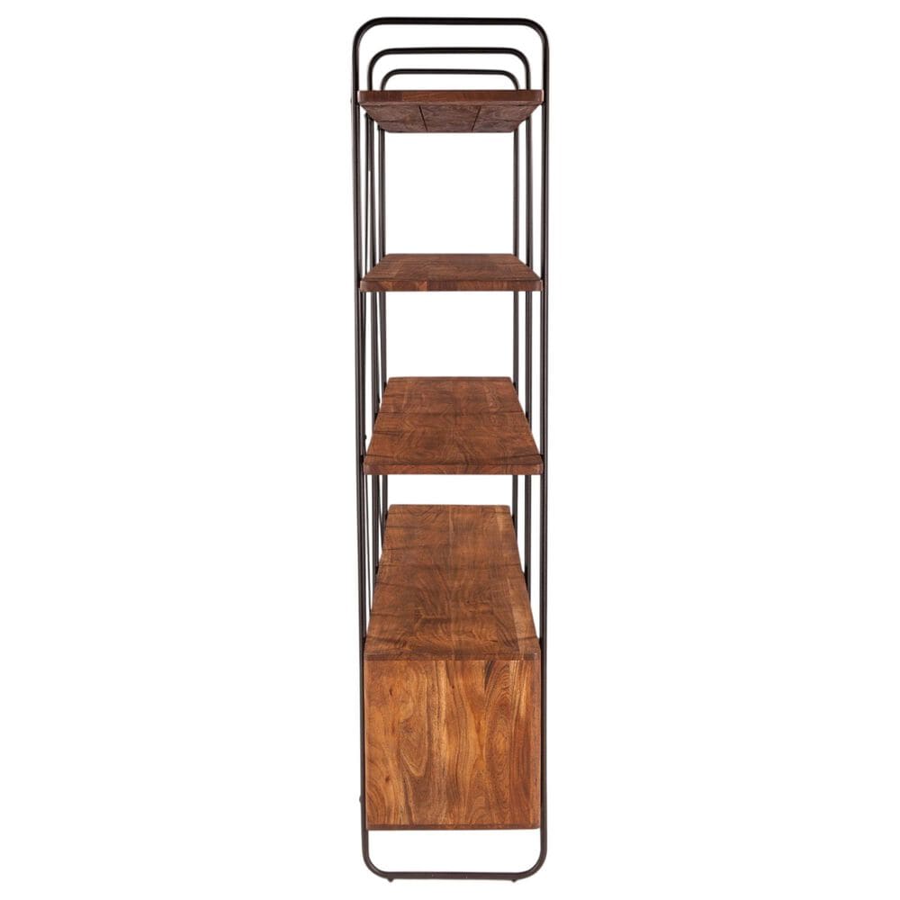 Home Trends &amp; Design Verbania 4-Shelf Bookshelf in Pecan Brown, , large