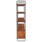Home Trends & Design Verbania 4-Shelf Bookshelf in Pecan Brown, , large