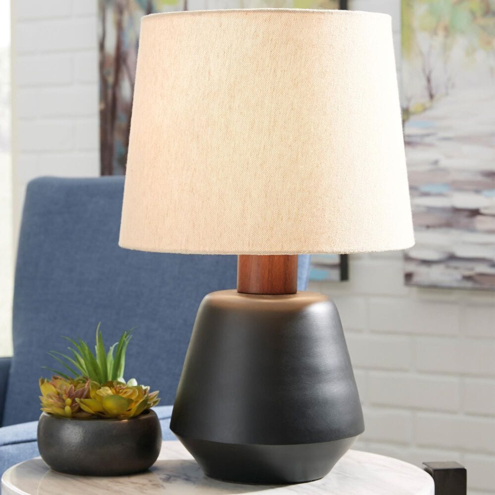Ashley Ancel Table Lamp in Black and Brown, , large