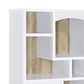 Pacific Landing Dalton 65" Bookcase in White and Brown, , large