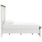 Ashley Savonport Modern Farmhouse Full Panel Bed in White and Brown, , large