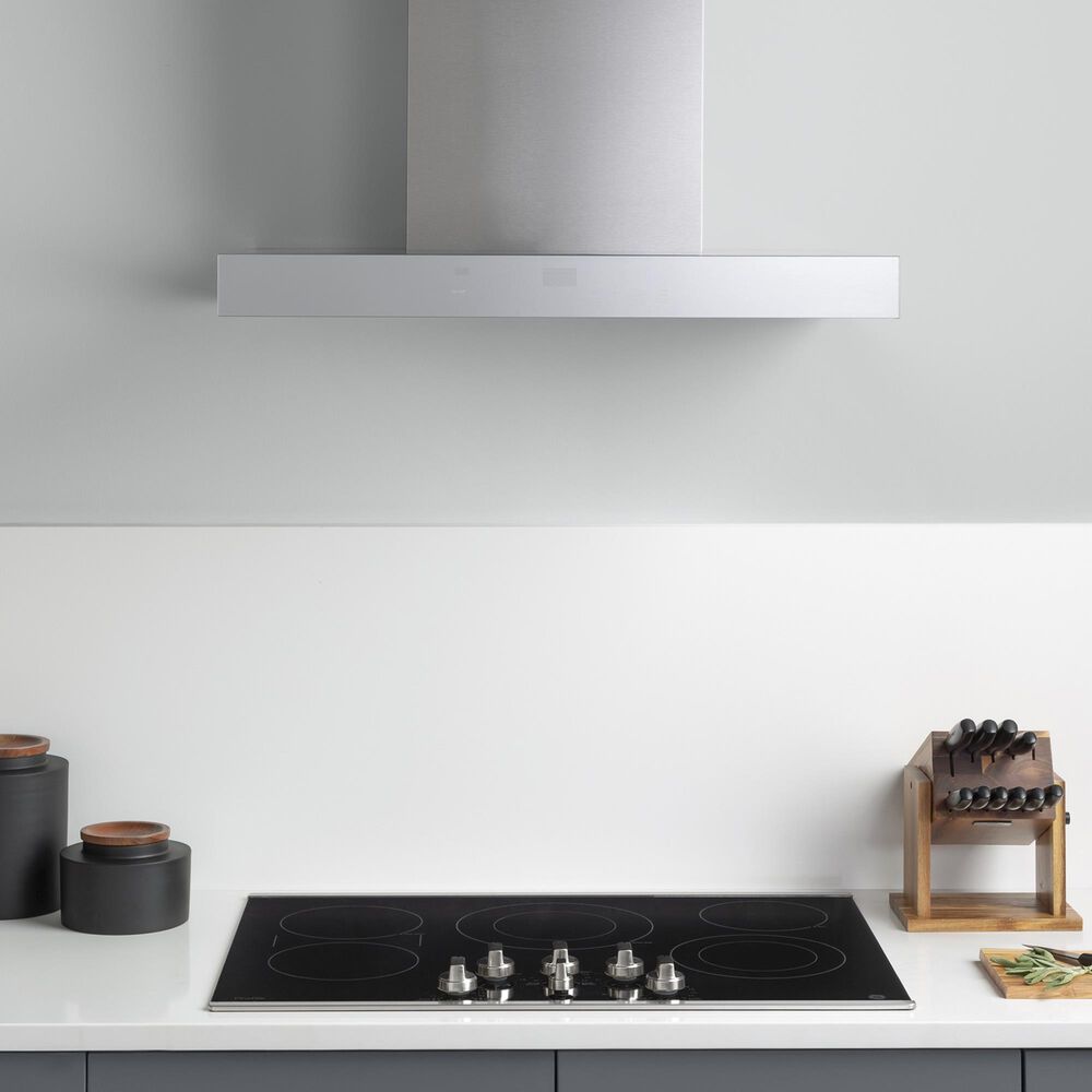 GE Profile 30" Smart Designer Wall Mount Hood with Perimeter Venting in Stainless Steel, , large