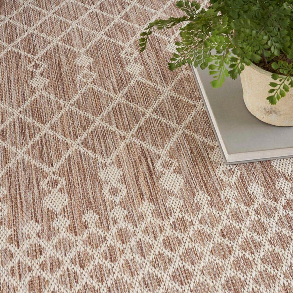 Nourison Positano Southwestern Beige 6&#39; x 9&#39; Indoor/Outdoor Area Rug, , large