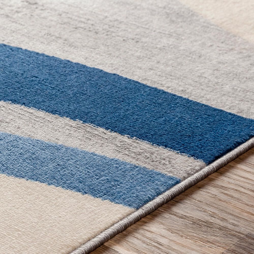 Surya Monaco MOC-2320 5&#39;3&quot; x 7&#39;3&quot; Navy, Silver Gray and Cream Area Rug, , large