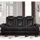 Signature Design by Ashley Party Time Power Reclining Sofa with Power Headrest in Midnight, , large
