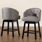 Baxton Studio Theron Swivel Counter Stool with Grey Cushion in Espresso Brown (Set of 2), , large