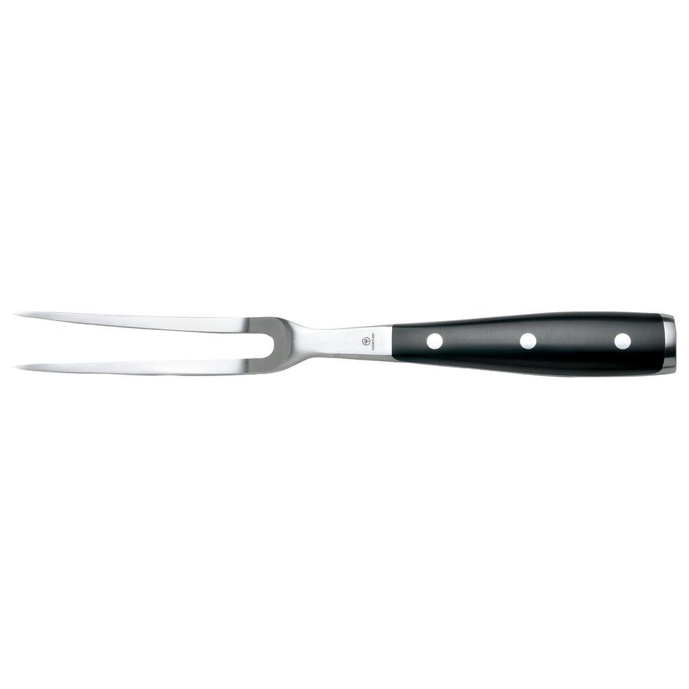 Wusthof 6" Curved Meat Fork in Stainless Steel and Black, , large