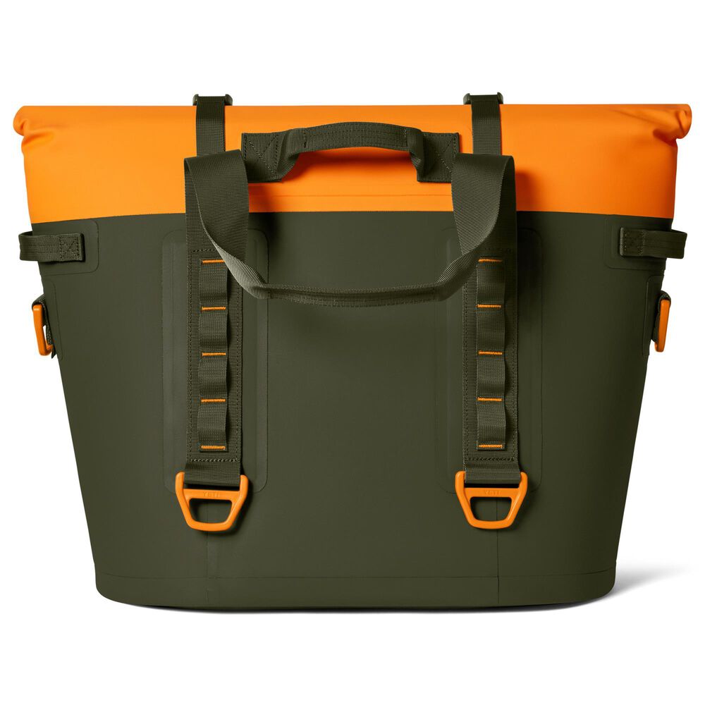 YETI Hopper M30 2.0 Tote Soft Cooler in Olive and King Crab Orange, , large