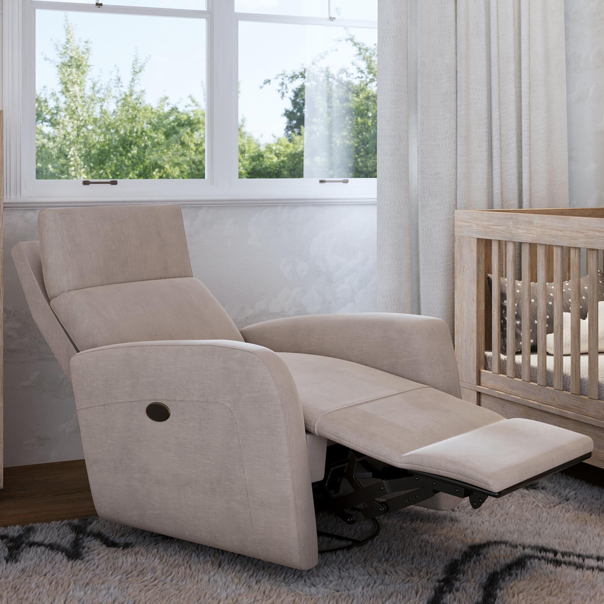 Eastern Shore Jordan Triple Power Swivel Glider Recliner in Camel Tan