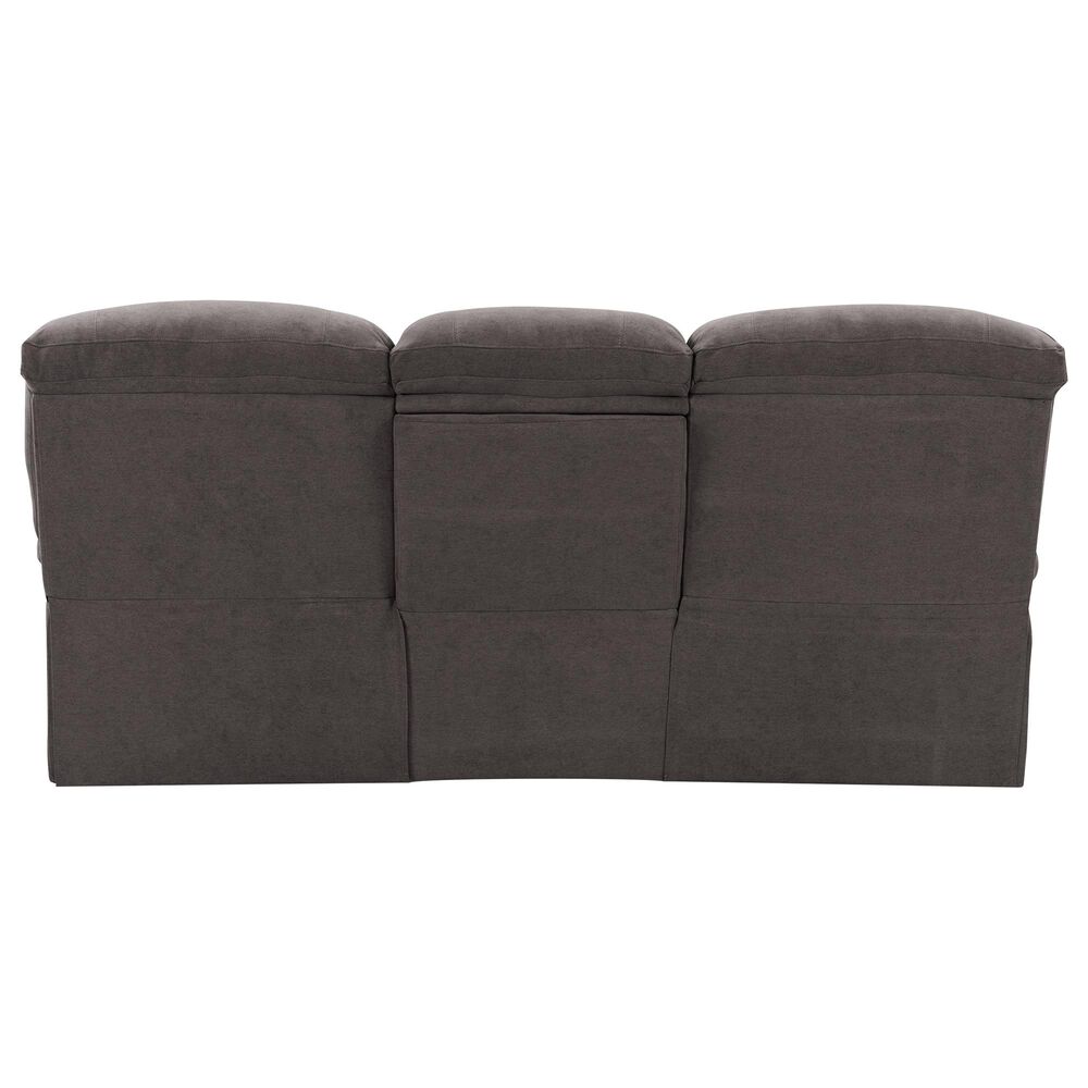 CorLiving Lea Power Reclining Console Sofa with Cupholders &amp; USB Port in Grey, , large