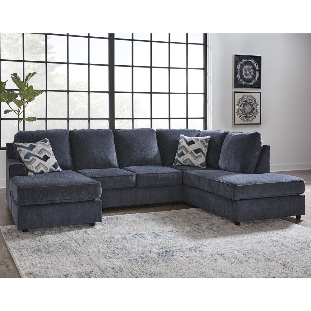 Ashley Maxon Place 2-Piece Left Facing Stationary Sectional in Navy, , large