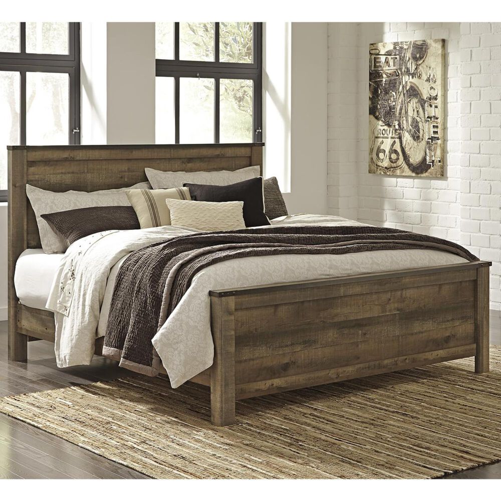 Ashley Trinell King Panel Bed in Brown, , large