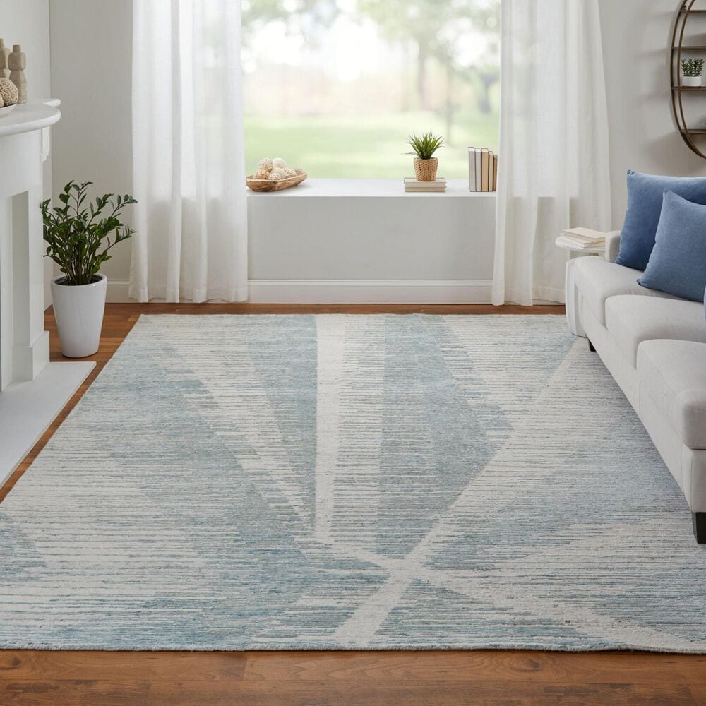 Feizy Brighton 3&#39; x 5&#39; Mint and Ivory Area Rug, , large