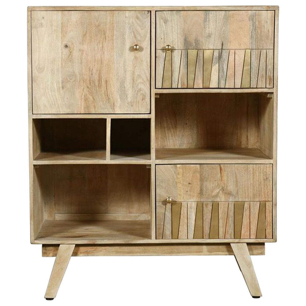 Shell Island Furniture Winston 3-Door Tall Cabinet in Natural, , large