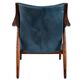 Classic Home Kiannah Leather Accent Chair in Blue, , large