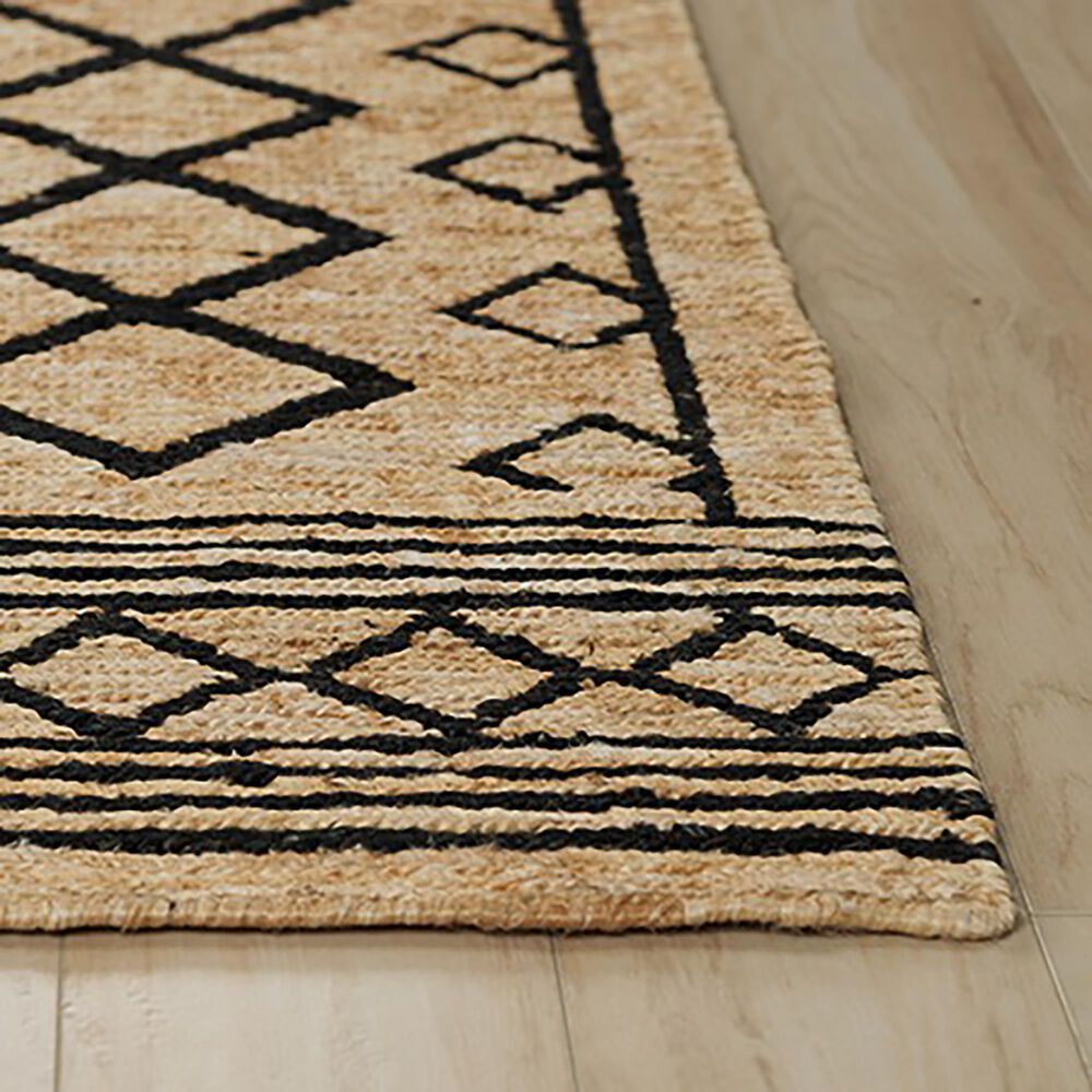 RIZZY Bengal 5' x 7'6" Beige and Black Area Rug, , large