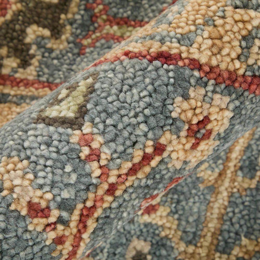 Feizy Carrington Blue and Rust 5&#39;6&quot; x 8&#39;6&quot; Area Rug, , large
