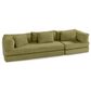 Jaxx Unsofa Stationary Sofa in Moss Green, , large