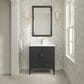 James Martin Myrrin 30" Single Bathroom Vanity in Carbon Oak with Single Hole 3 cm White Zeus Silestone Top and Rectangular Sink, , large