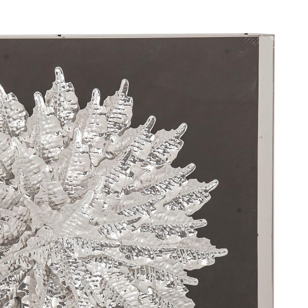Maple and Jade 24&quot; x 24&quot; Glam Shadow Box Wall Decor in Black and Silver, , large