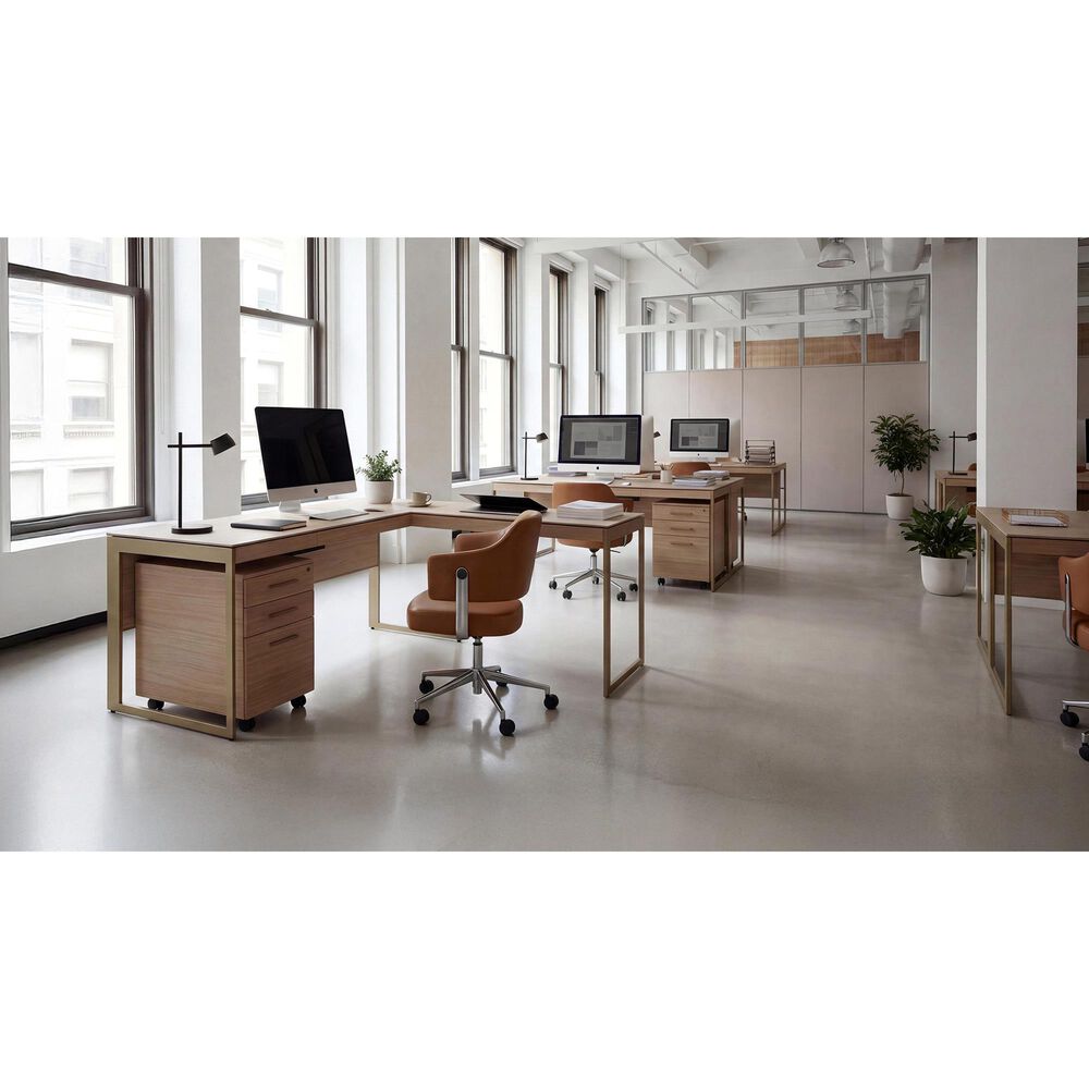 BDI Sequel Studio Return Desk in Neo Oak and Bronze, , large