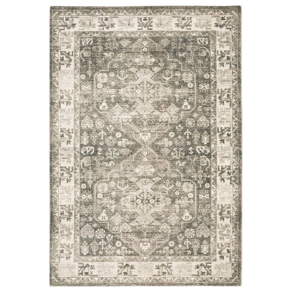 Oriental Weavers Savoy Harland 28105 5"3" x 7"3" Charcoal Area Rug, , large