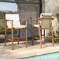 Hearth and Haven Outdoor Barstool with Webbing Design in Beige (Set of 2), , large
