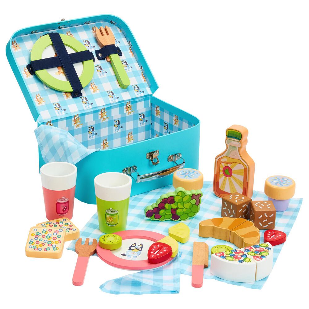 Bluey Wooden Picnic Set in Blue, , large