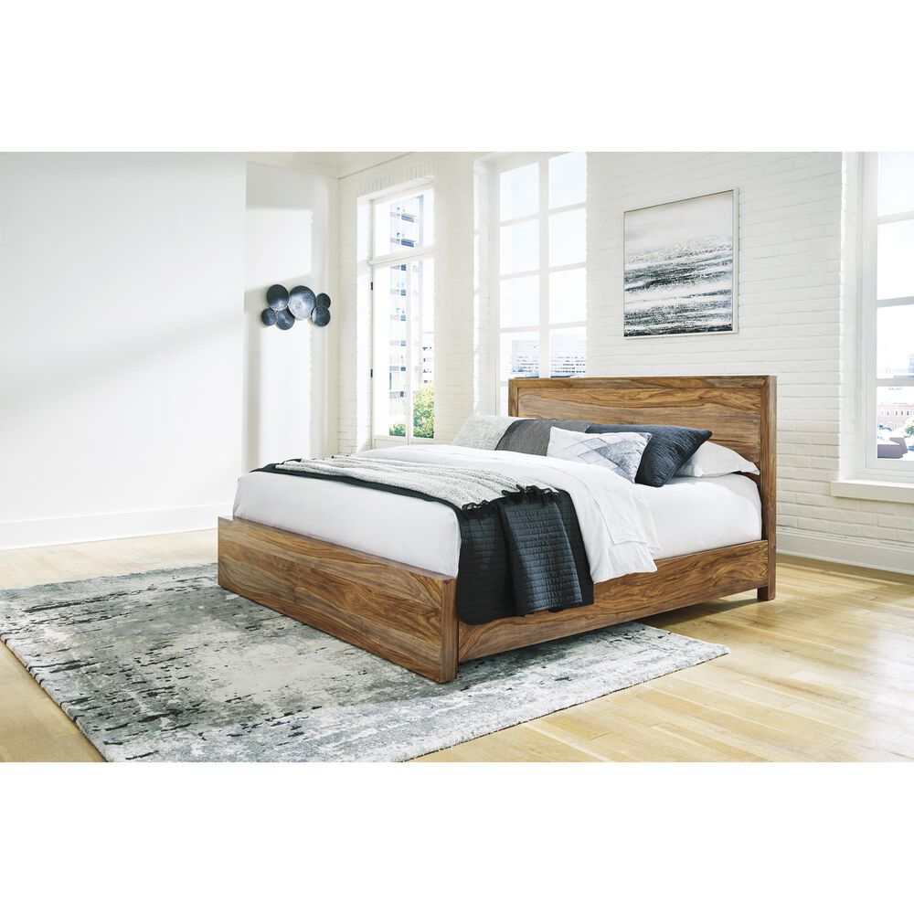 Ashley Dressonni King Panel Bed in Brown, , large
