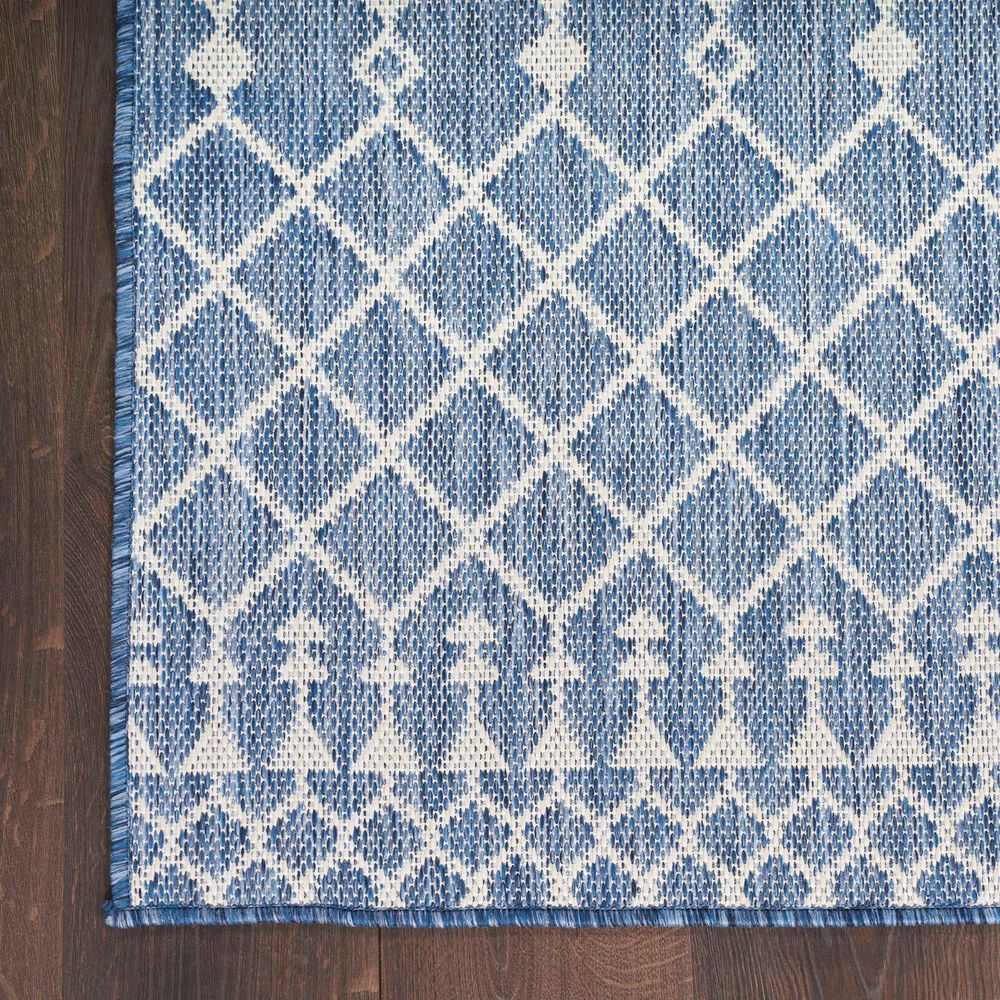 Nourison Positano Southwestern Navy Blue 6&#39; x 9&#39; Indoor/Outdoor Area Rug, , large