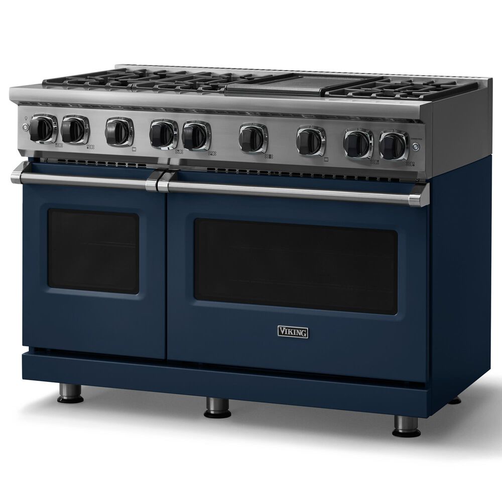 Viking Range 7 Series 48" Sealed Burner Gas Range in Slate Blue, , large