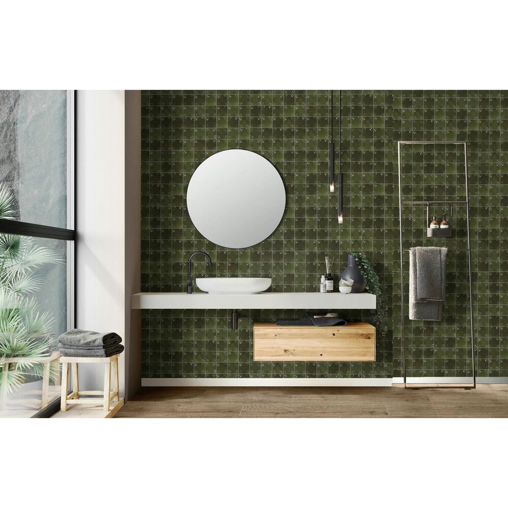 Dal-Tile Relicca Nook 4" x 4" Square Circle Ceramic Tile, , large