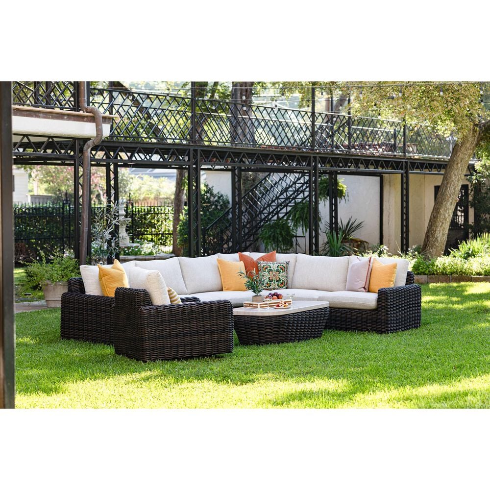 Ashley Kimora 4-Piece Outdoor Sectional in Beige, , large