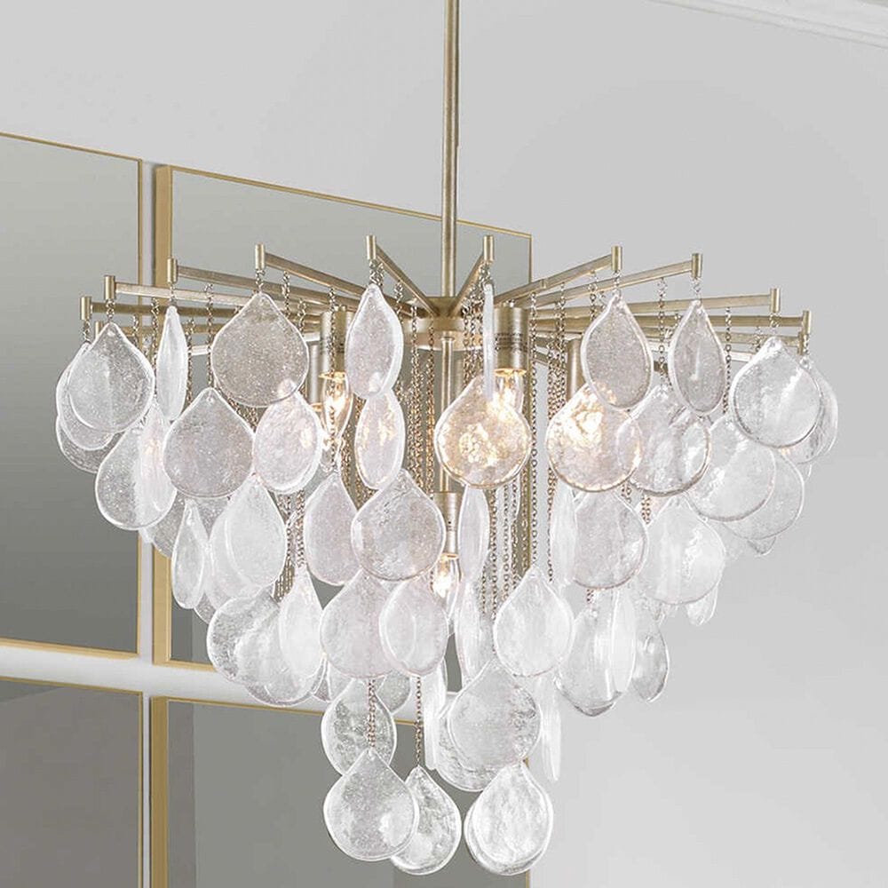 Uttermost Goccia 6-Light Chandelier in Antique Bright Silver, , large