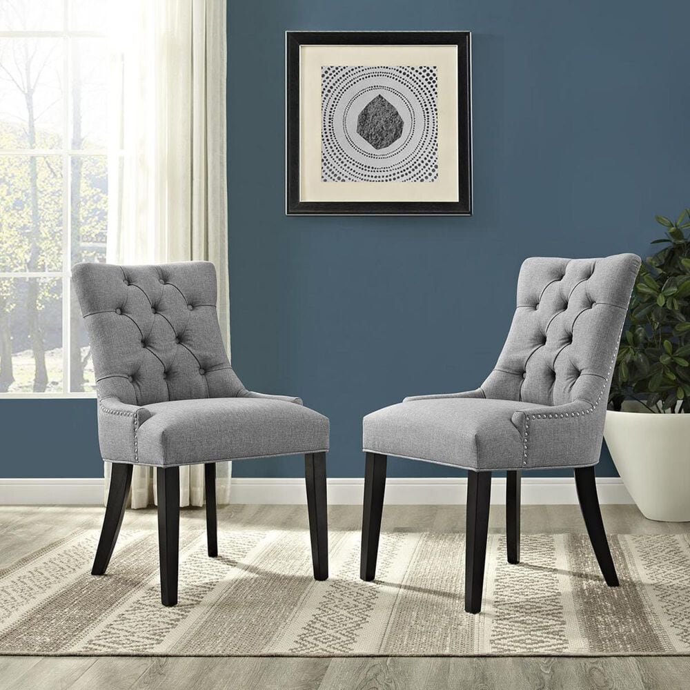 Modway Regent Fabric Dining Chair in Light Gray NFM