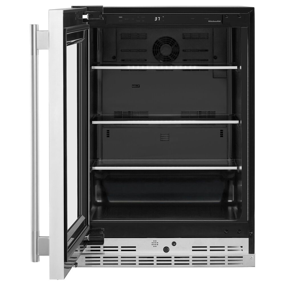 KitchenAid 5.2 Cu. Ft. Undercounter Refrigerator with Metallic Accents and Left Hinge in PrintShield Stainless Steel, , large