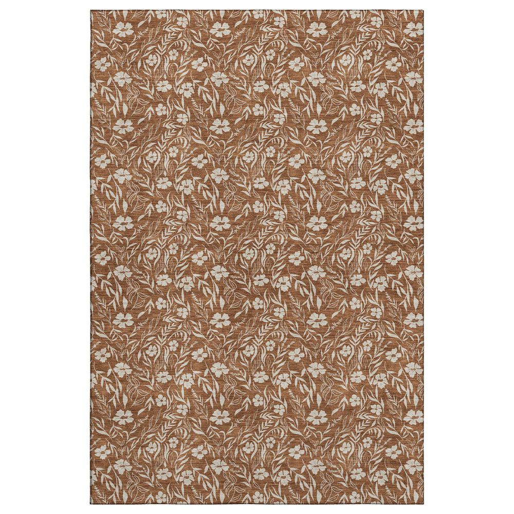 Dalyn Rug Company Soft Essentials Floral Paprika 3" x 5" Indoor/Outdoor Area Rug, , large