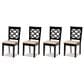 Baxton Studio Peter Side Chair with Sand Cushion in Dark Brown (Set of 4), , large