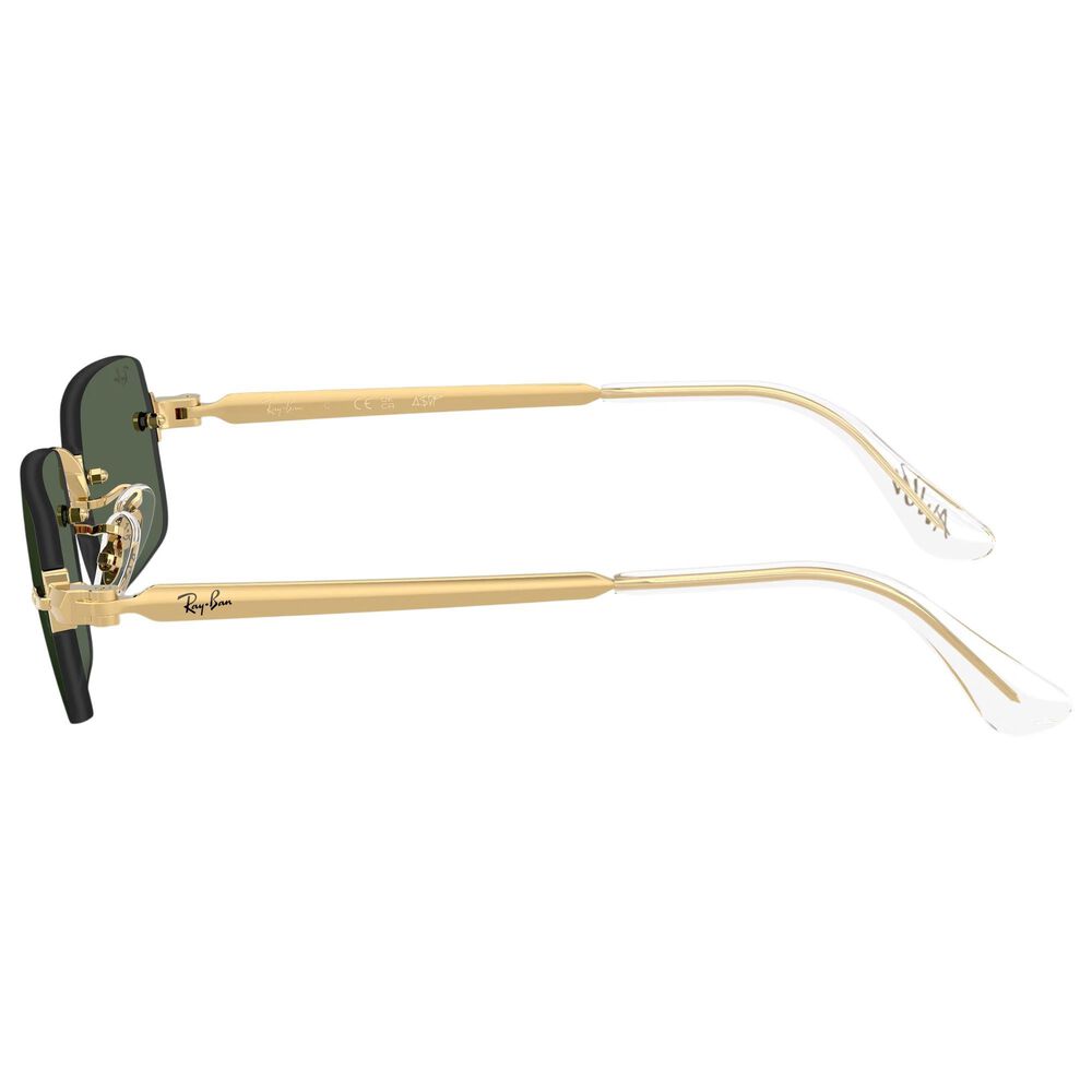 Rayban Glasses A$AP Rocky Sunglasses with Dark Green Lenses in Polished Arista Gold, , large