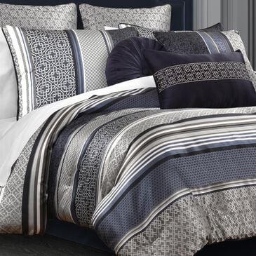 Royal Court Carlisle 3-Piece King/California King Comforter Set in Indigo, , large
