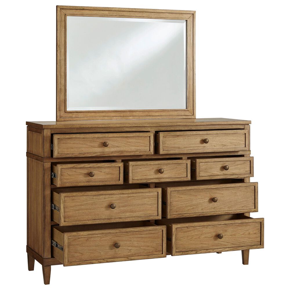 Ashley Sharlance 4-Piece King Panel Bedroom Set in Light Brown, , large